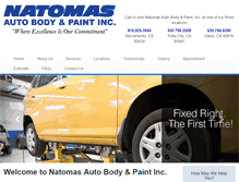 Tablet Screenshot of natomasautobody.com